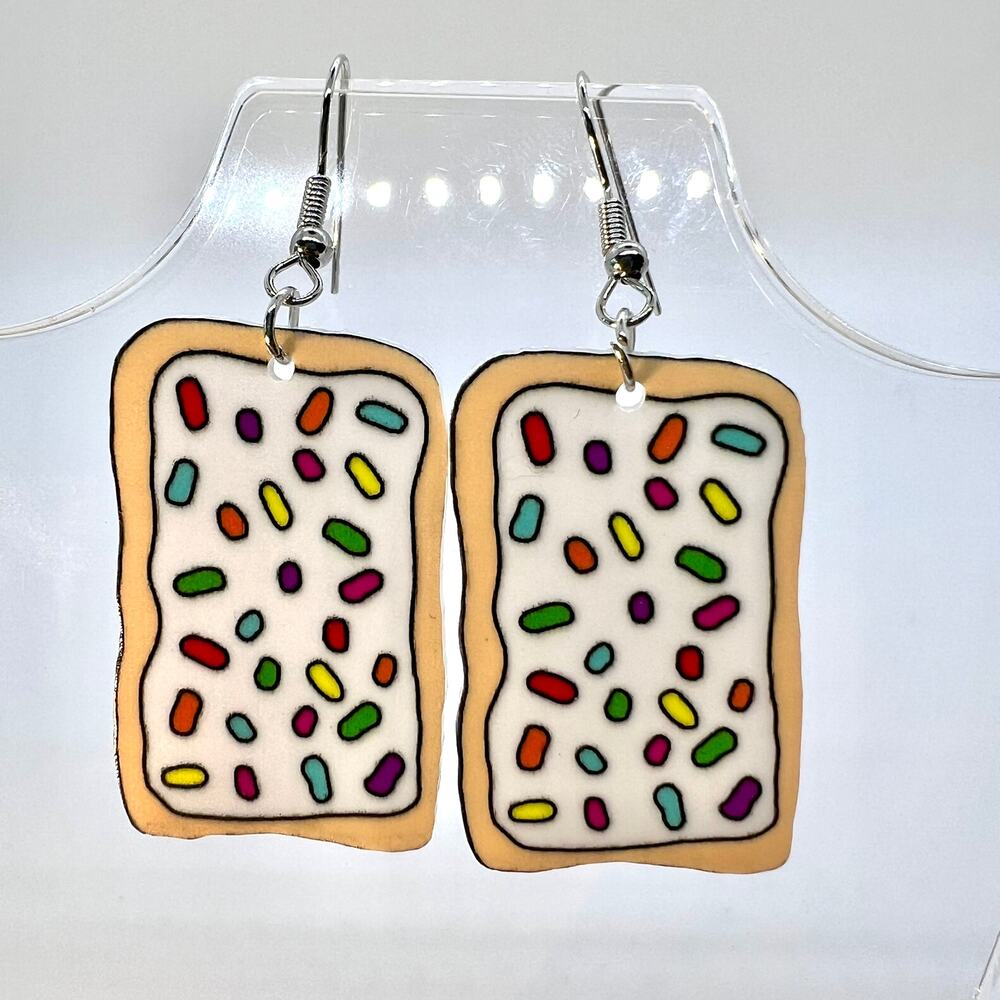 Poptart Earrings - Food Earrings - Snack Accessories - Teacher Earrings